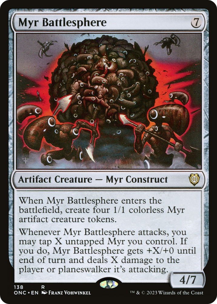 Myr Battlesphere [Phyrexia: All Will Be One Commander] Magic: The Gathering