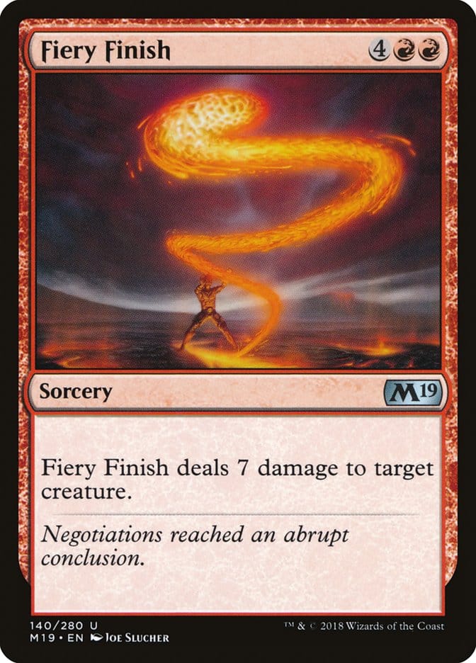 Fiery Finish [Core Set 2019] Magic: The Gathering