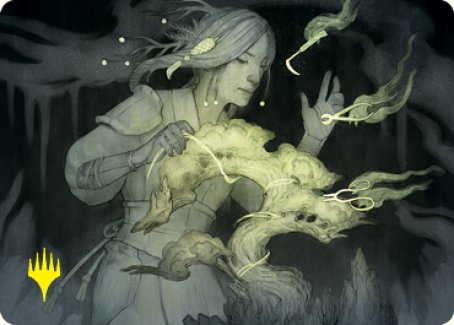 Careful Cultivation Art Card (Gold-Stamped Signature) [Kamigawa: Neon Dynasty Art Series] Magic: The Gathering