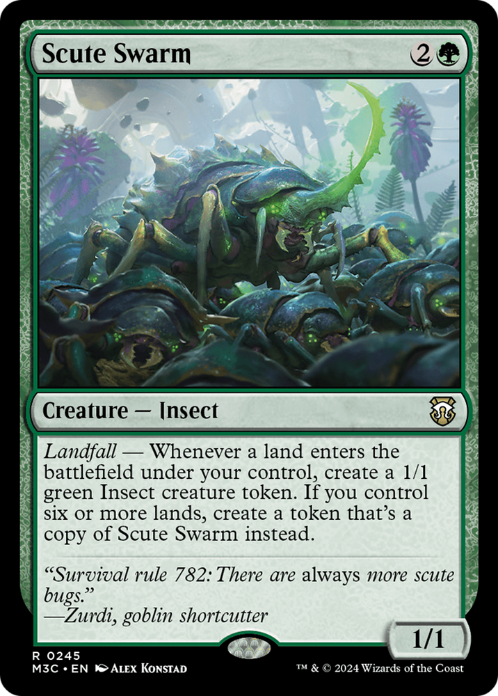 Scute Swarm (Ripple Foil) [Modern Horizons 3 Commander] Magic: The Gathering