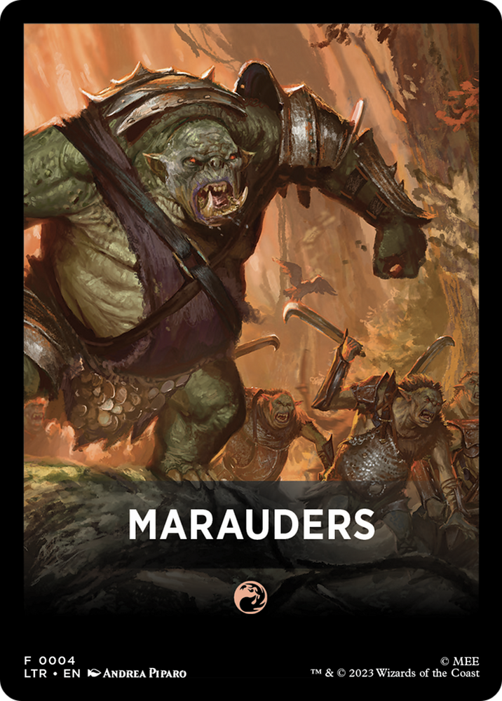 Marauders Theme Card [The Lord of the Rings: Tales of Middle-Earth Tokens] Magic: The Gathering
