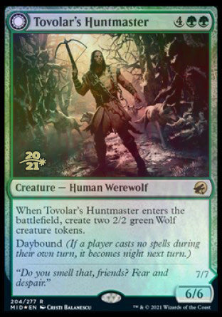 Tovolar's Huntmaster // Tovolar's Packleader [Innistrad: Midnight Hunt Prerelease Promos] Magic: The Gathering