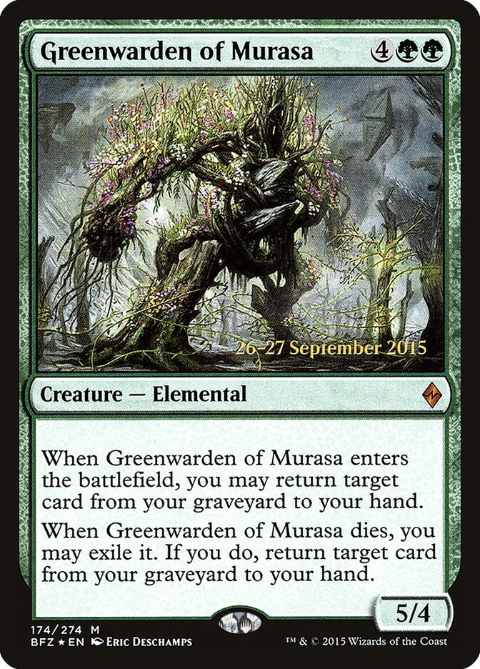 Greenwarden of Murasa [Battle for Zendikar Prerelease Promos] Magic: The Gathering
