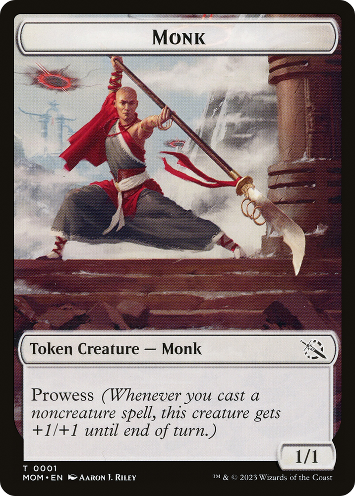 Monk // Spirit (14) Double-Sided Token [March of the Machine Tokens] Magic: The Gathering