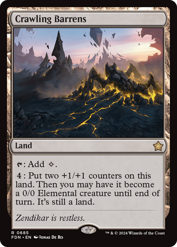 Crawling Barrens [Foundations] Magic: The Gathering