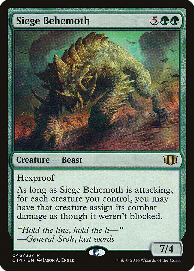 Siege Behemoth [Commander 2014] Magic: The Gathering