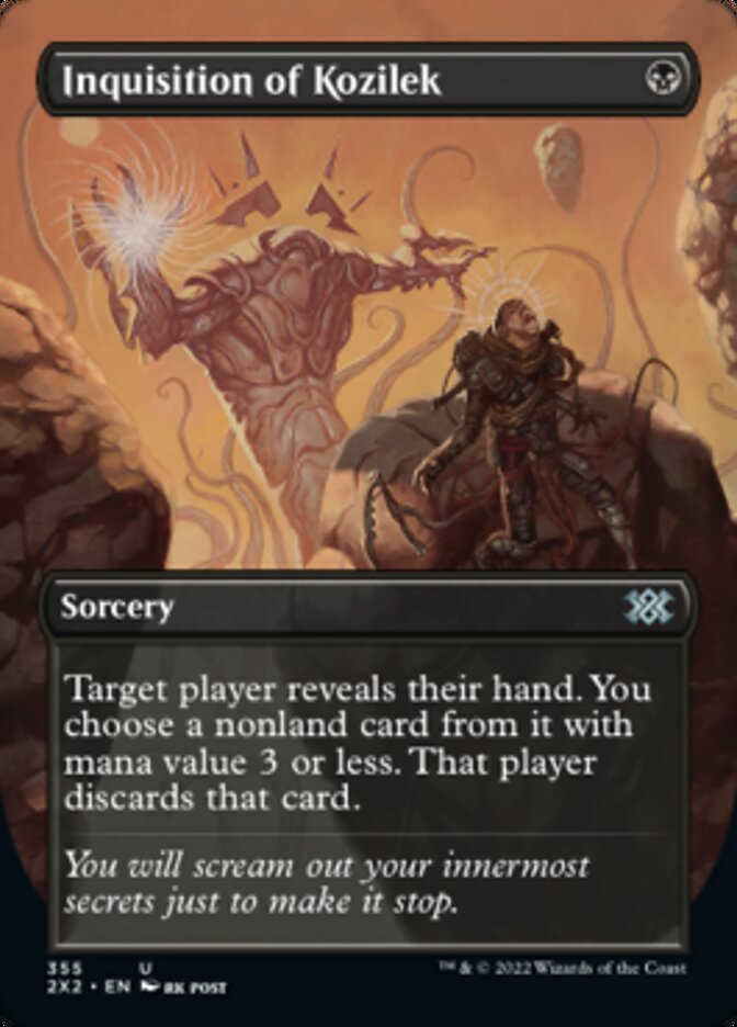 Inquisition of Kozilek (Borderless Alternate Art) [Double Masters 2022] Magic: The Gathering