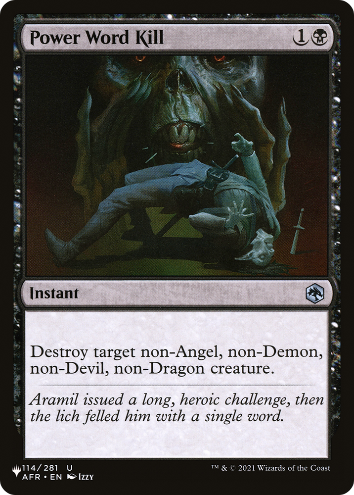 Power Word Kill [The List] Magic: The Gathering