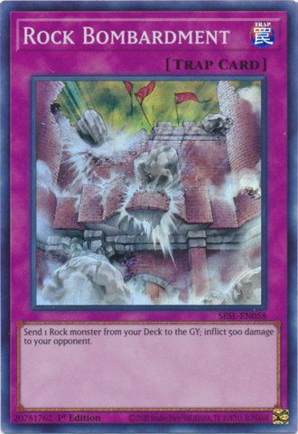 Rock Bombardment [SESL-EN058] Super Rare - Yugioh Cards For Your TCG Needs!