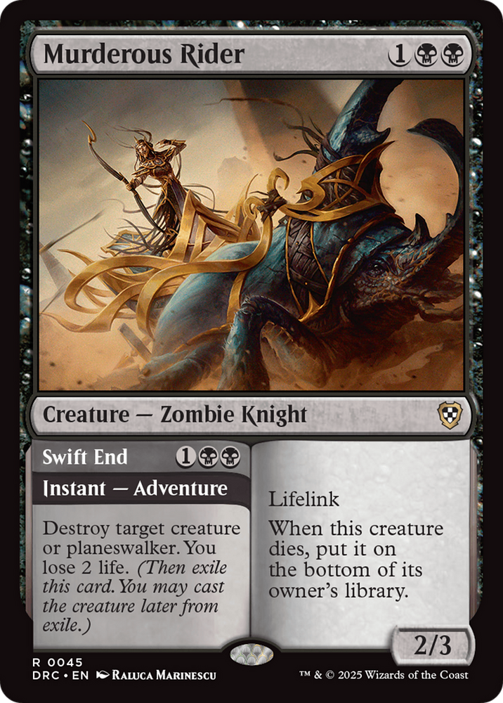 Murderous Rider [Aetherdrift Commander] Magic: The Gathering