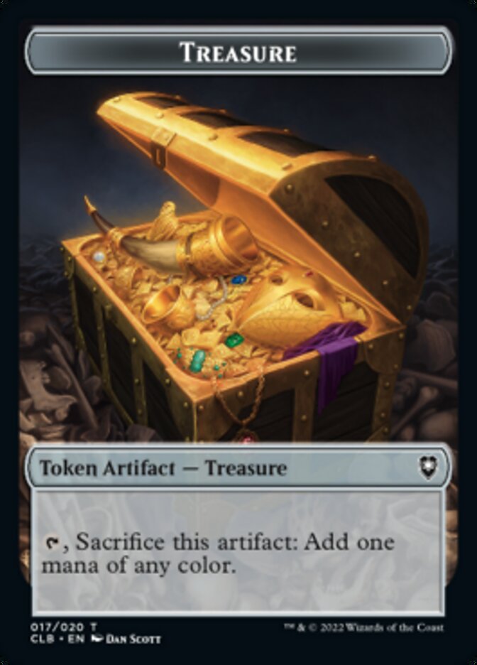 Kor Warrior // Treasure Double-Sided Token [Commander Legends: Battle for Baldur's Gate Tokens] Magic: The Gathering
