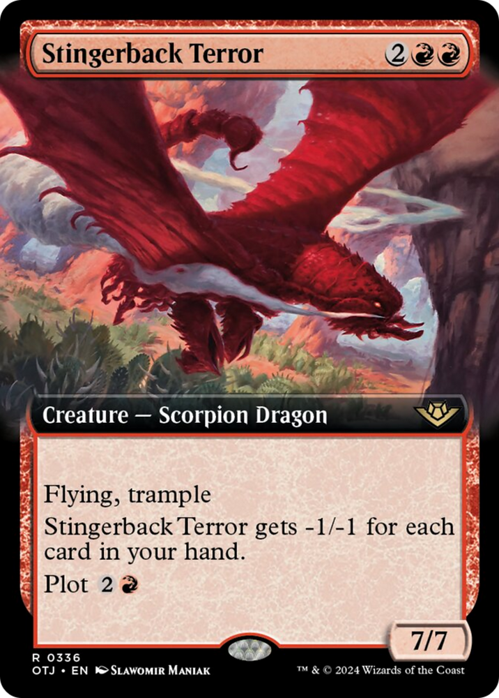 Stingerback Terror (Extended Art) [Outlaws of Thunder Junction] Magic: The Gathering