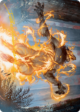 Burn the Accursed Art Card (Gold-Stamped Signature) [Innistrad: Midnight Hunt Art Series] Magic: The Gathering