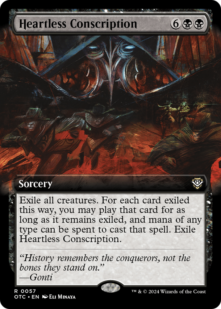 Heartless Conscription (Extended Art) [Outlaws of Thunder Junction Commander] Magic: The Gathering