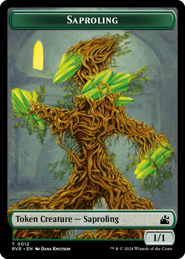 Saproling // Wurm Double-Sided Token [Ravnica Remastered Tokens] Magic: The Gathering