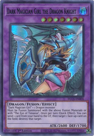 Dark Magician Girl the Dragon Knight (Alternate Art) (Blue) [DLCS-EN006] Ultra Rare - Yugioh Cards For Your TCG Needs!