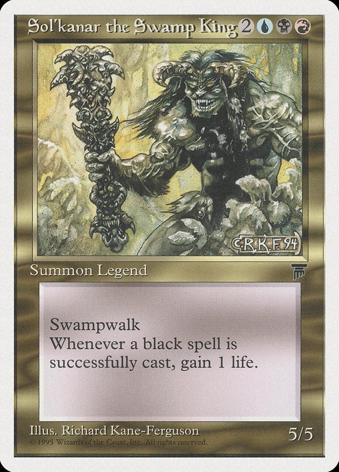 Sol'kanar the Swamp King [Chronicles] Magic: The Gathering