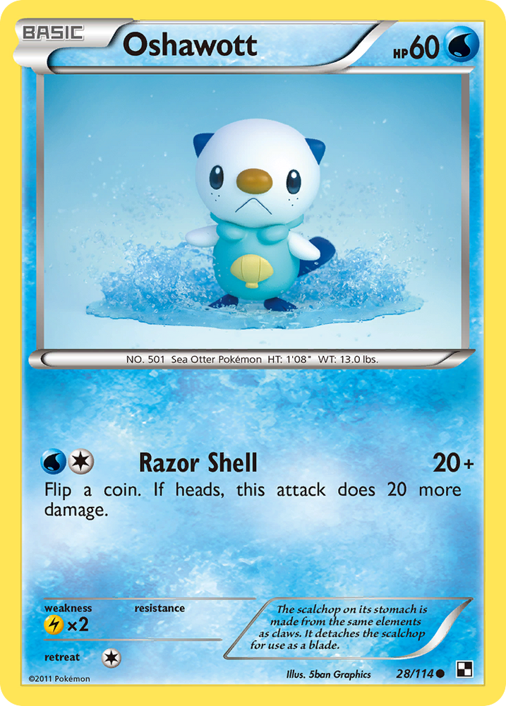 Oshawott (28/114) [Black & White: Base Set] Pokémon