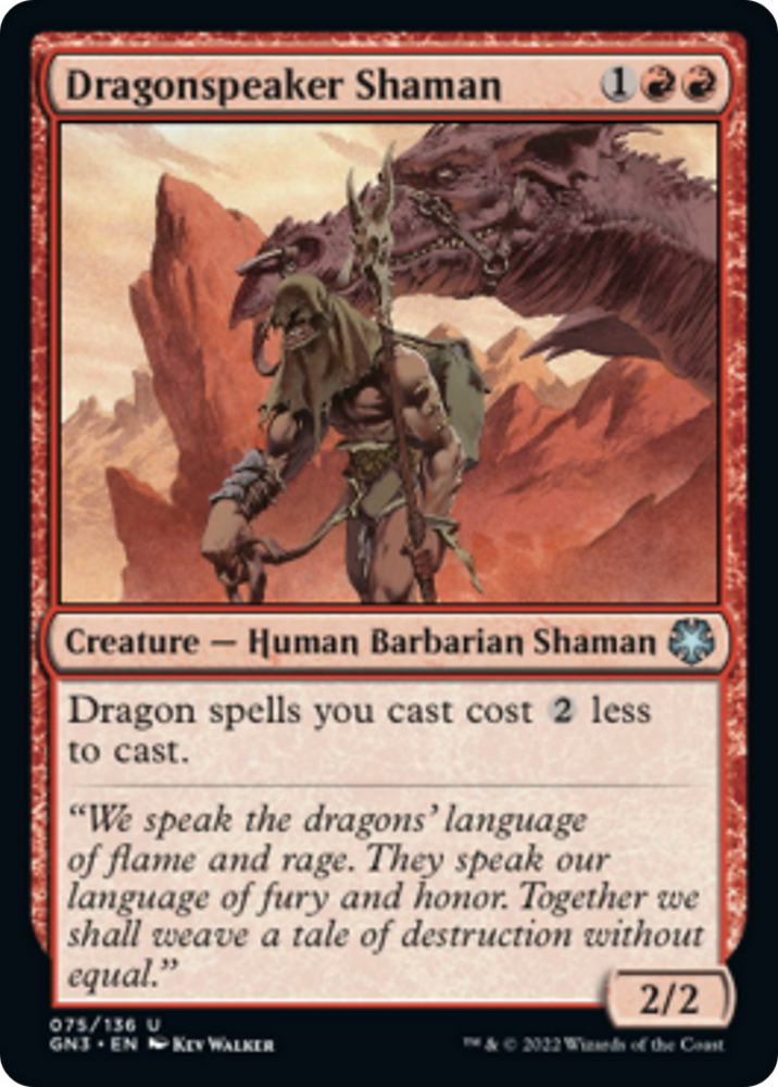 Dragonspeaker Shaman [Game Night: Free-for-All] Magic: The Gathering