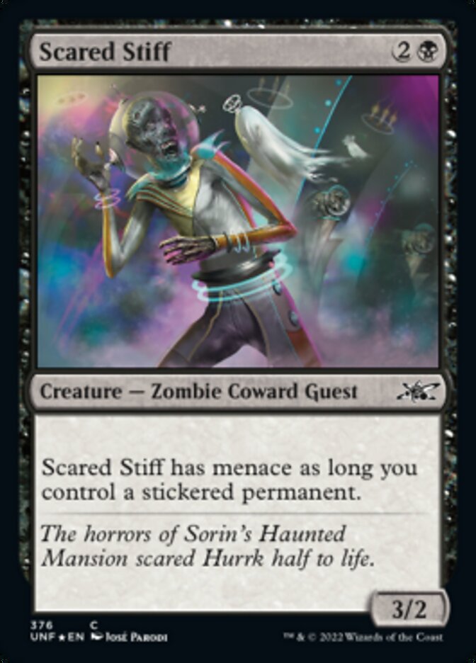 Scared Stiff (Galaxy Foil) [Unfinity] Magic: The Gathering