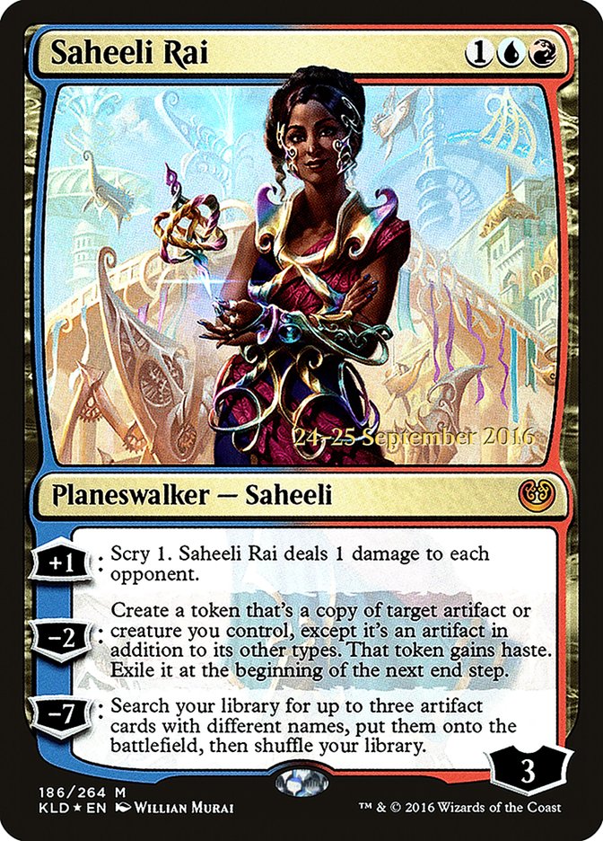 Saheeli Rai [Kaladesh Prerelease Promos] Magic: The Gathering