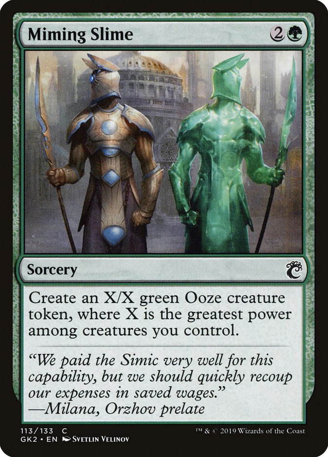 Miming Slime [Ravnica Allegiance Guild Kit] Magic: The Gathering