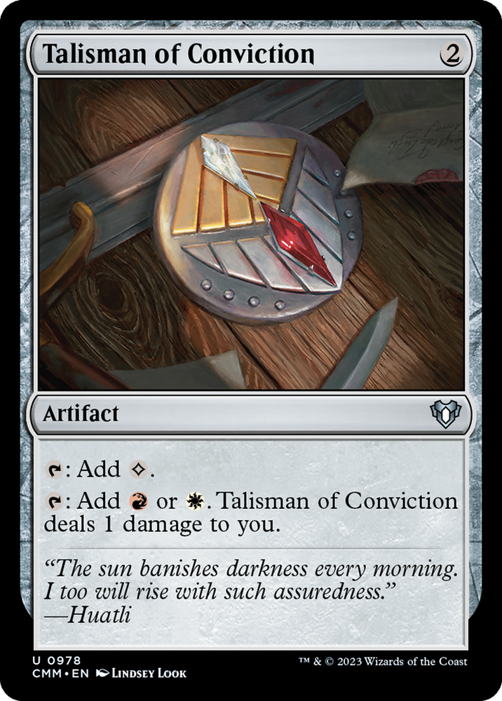 Talisman of Conviction [Commander Masters] Magic: The Gathering