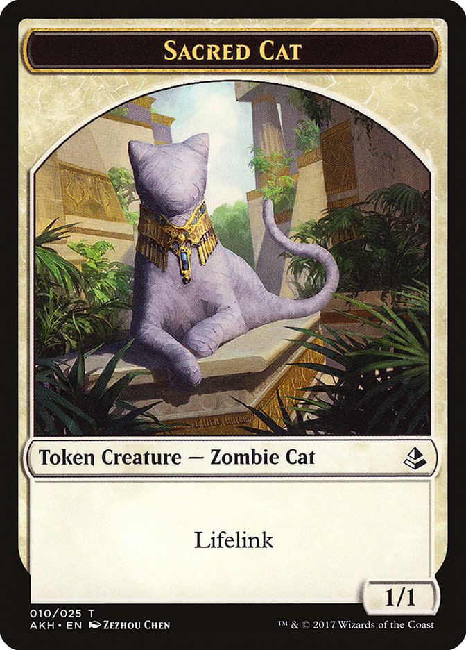 Sacred Cat // Insect Double-Sided Token [Amonkhet Tokens] Magic: The Gathering