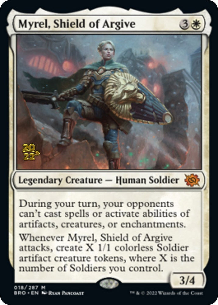Myrel, Shield of Argive [The Brothers' War Prerelease Promos] Magic: The Gathering