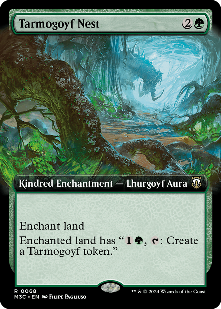 Tarmogoyf Nest (Extended Art) (Ripple Foil) [Modern Horizons 3 Commander] Magic: The Gathering