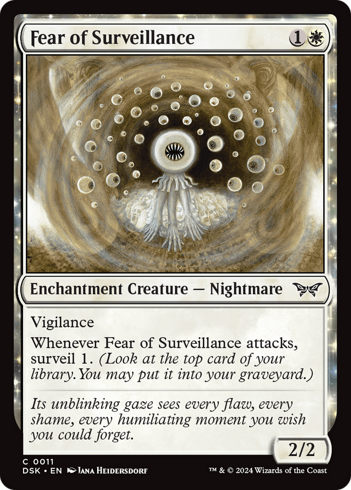 Fear of Surveillance [Duskmourn: House of Horror] Magic: The Gathering