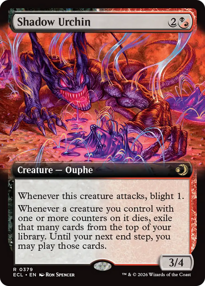 Shadow Urchin (Extended Art) [Lorwyn Eclipsed] Magic: The Gathering