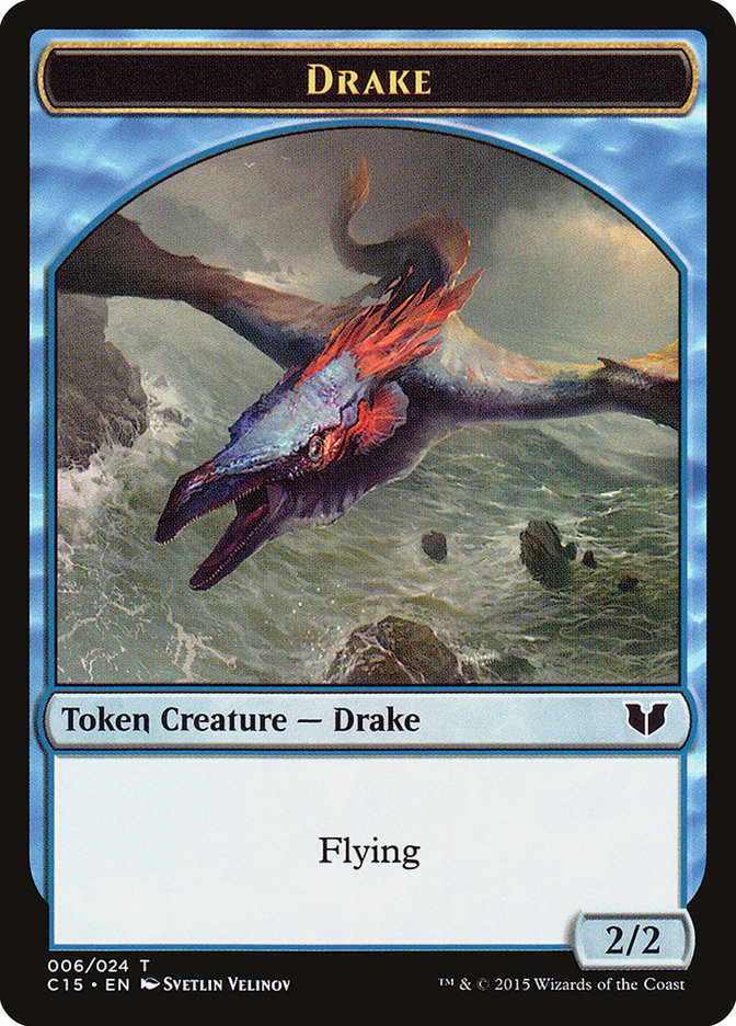 Drake // Elemental (020) Double-Sided Token [Commander 2015 Tokens] Magic: The Gathering
