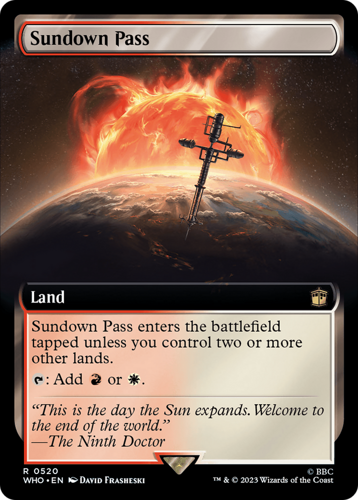 Sundown Pass (Extended Art) [Doctor Who] Magic: The Gathering