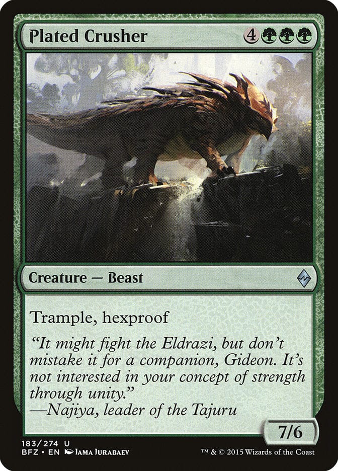 Plated Crusher [Battle for Zendikar] Magic: The Gathering