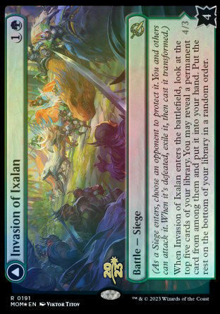 Invasion of Ixalan // Belligerent Regisaur [March of the Machine Prerelease Promos] Magic: The Gathering