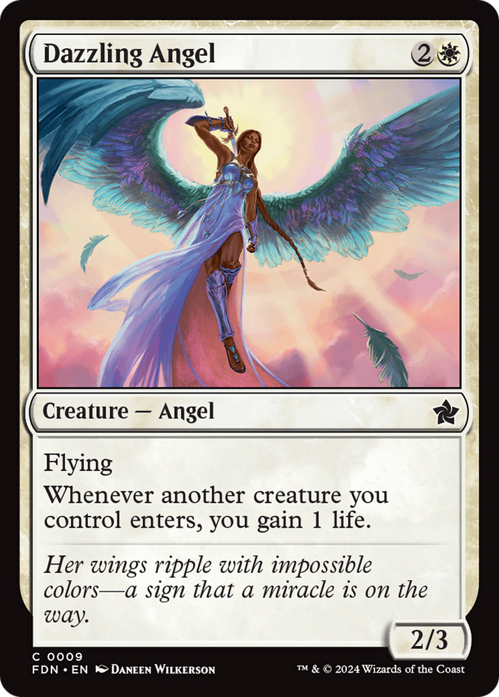 Dazzling Angel [Foundations] Magic: The Gathering