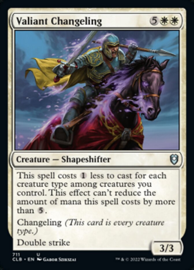 Valiant Changeling [Commander Legends: Battle for Baldur's Gate] Magic: The Gathering