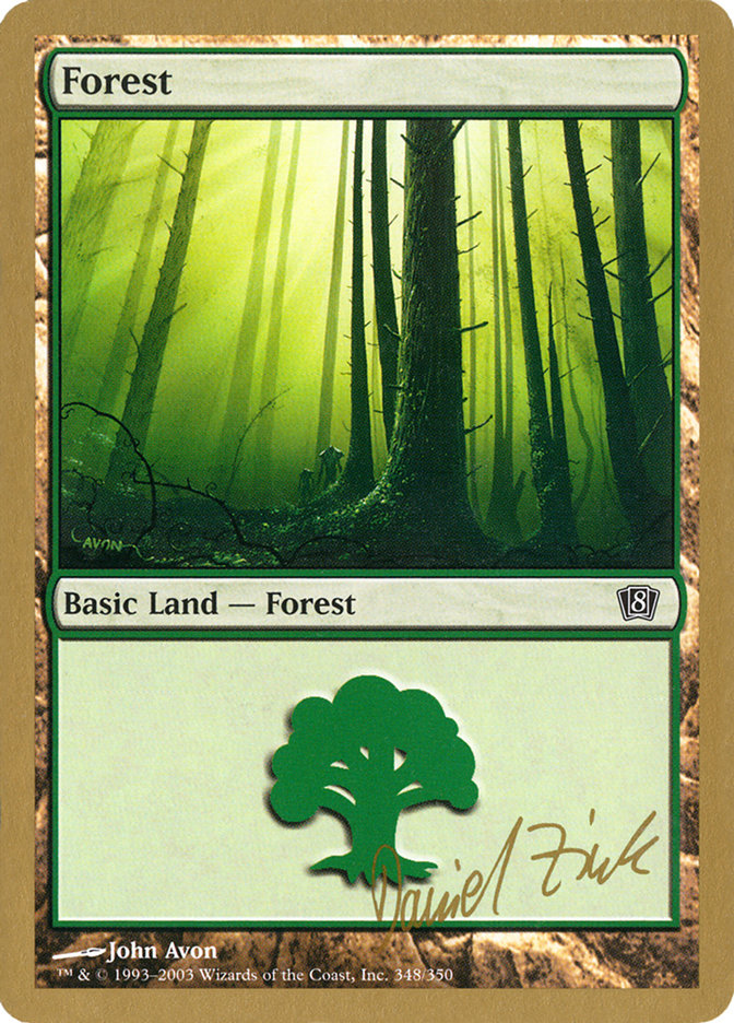 Forest (dz348) (Daniel Zink) [World Championship Decks 2003] Magic: The Gathering