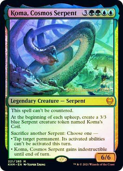 Koma, Cosmos Serpent [Kaldheim Prerelease Promos] Magic: The Gathering