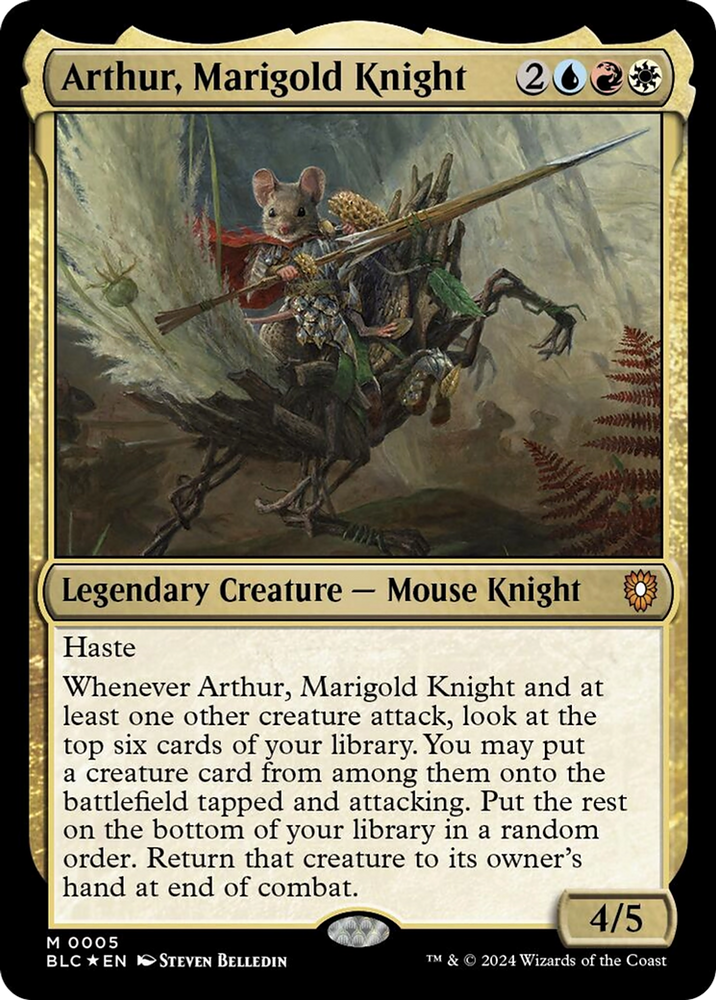 Arthur, Marigold Knight [Bloomburrow Commander] Magic: The Gathering