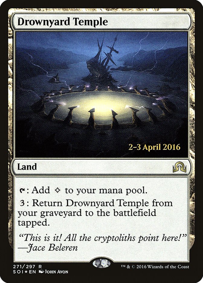 Drownyard Temple [Shadows over Innistrad Prerelease Promos] Magic: The Gathering