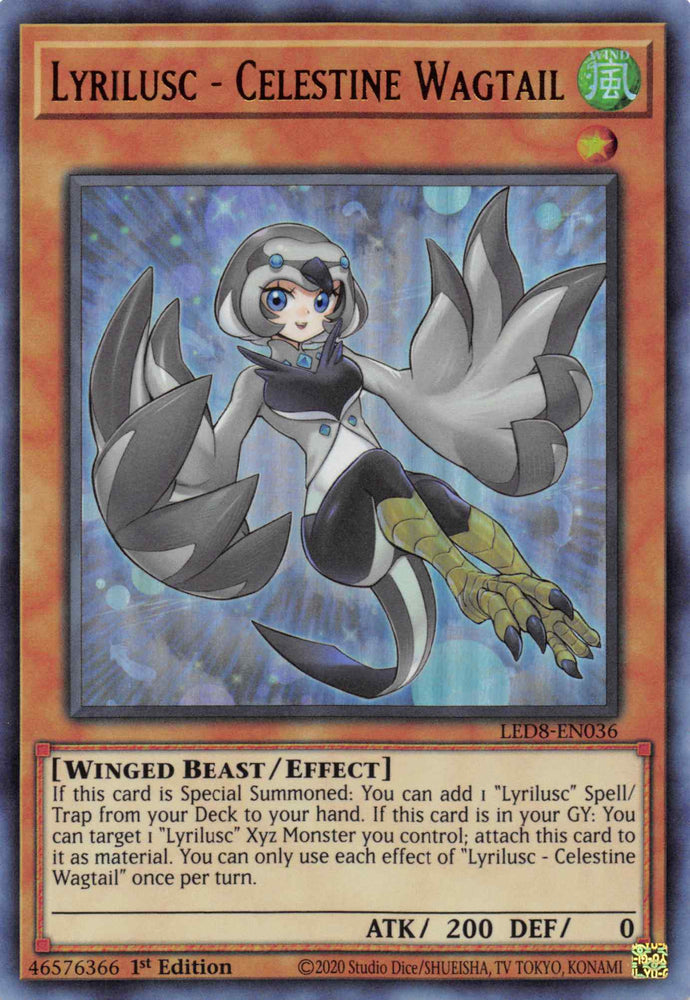 Lyrilusc - Celestine Wagtail [LED8-EN036] Ultra Rare - Yugioh Cards For Your TCG Needs!