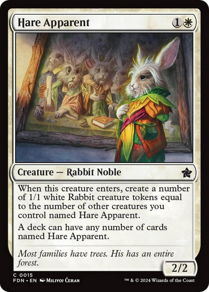 Hare Apparent [Foundations] Magic: The Gathering