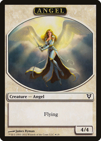 Angel // Demon Double-Sided Token (Oversized) [Open the Helvault] Magic: The Gathering