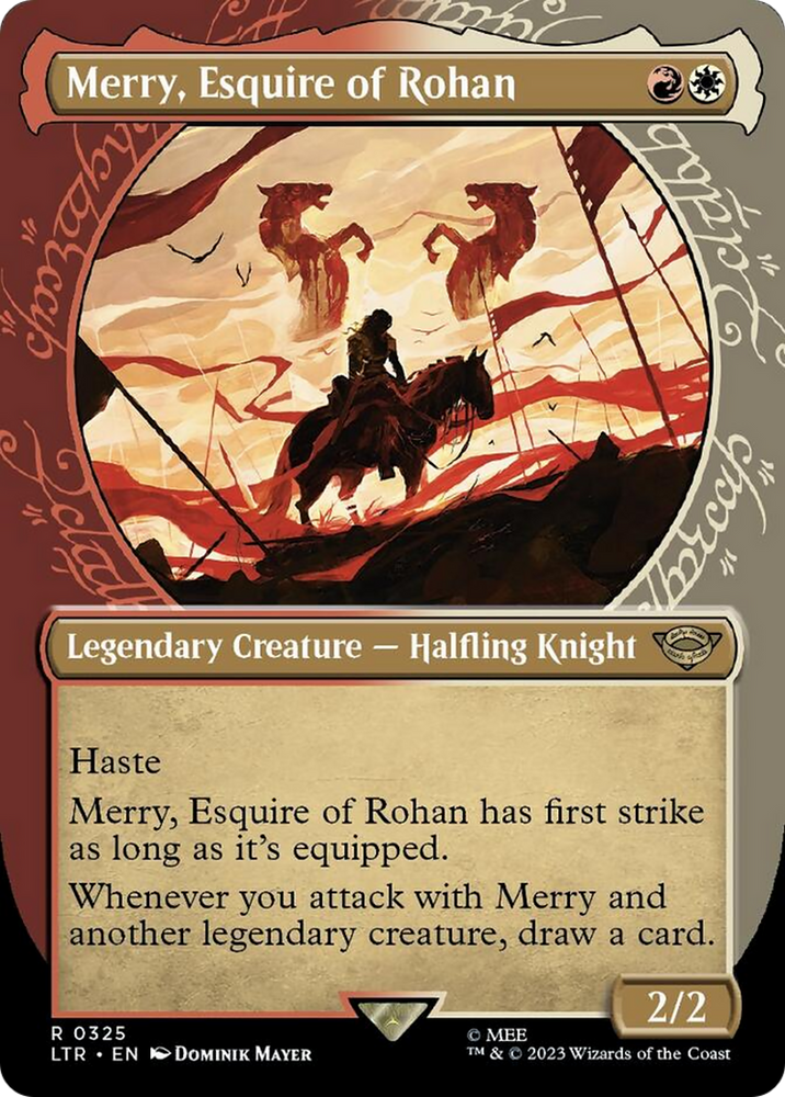 Merry, Esquire of Rohan (Showcase Ring Frame) [The Lord of the Rings: Tales of Middle-Earth] Magic: The Gathering