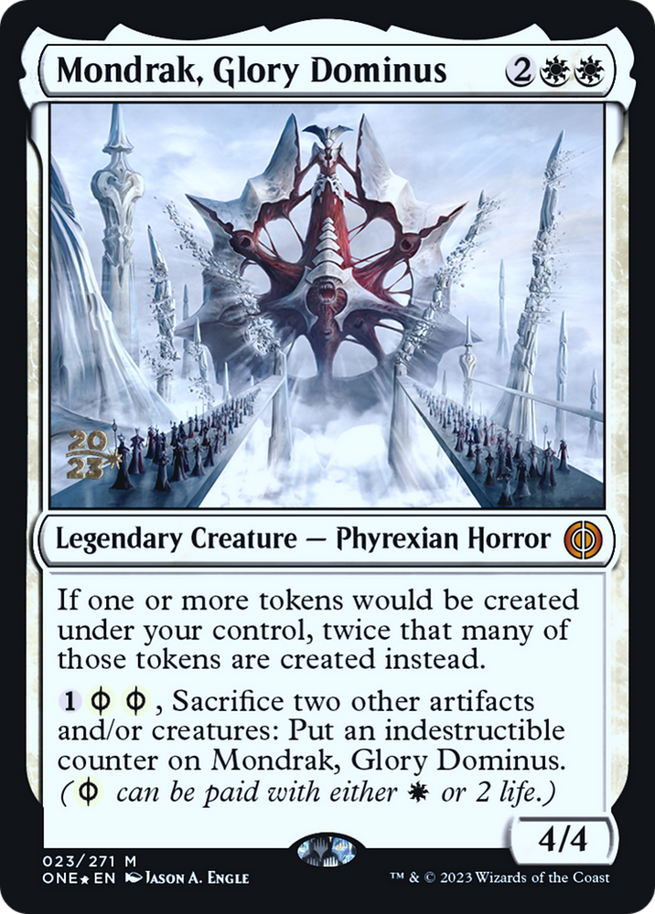 Mondrak, Glory Dominus [Phyrexia: All Will Be One Prerelease Promos] Magic: The Gathering
