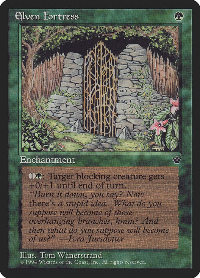 Elven Fortress (Tom Wanerstrand) [Fallen Empires] Magic: The Gathering