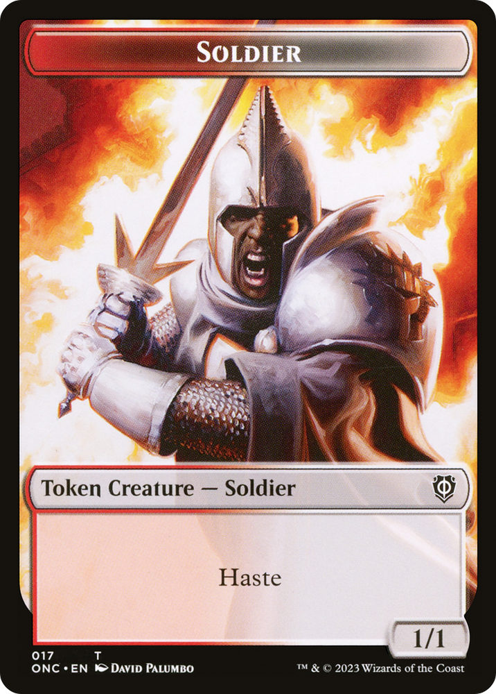 Soldier (017) // Eldrazi Double-Sided Token [Phyrexia: All Will Be One Commander Tokens] Magic: The Gathering