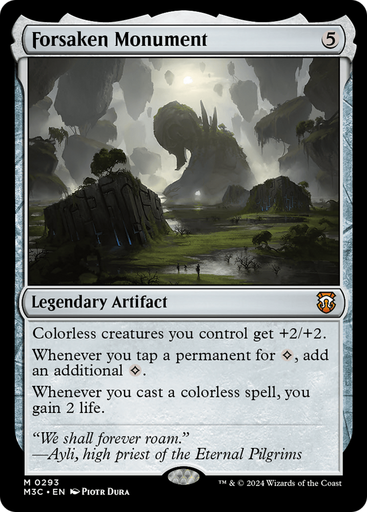 Forsaken Monument (Ripple Foil) [Modern Horizons 3 Commander] Magic: The Gathering